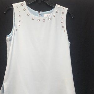 Lined Sleeveless Top w/Grommett Neckline